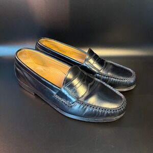 Cole Haan Leather Penny Loafers Classic Dress Shoes Black‎ Mens Size 8.5